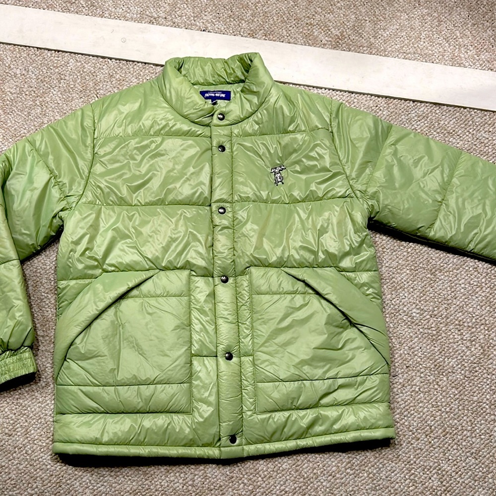 FA puffer jacket avocado green size L
